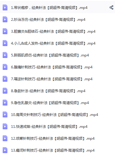 图片[3]-胡超伟经典针法三季合集各种杂病针灸临床实战视频教程【百度网盘下载】