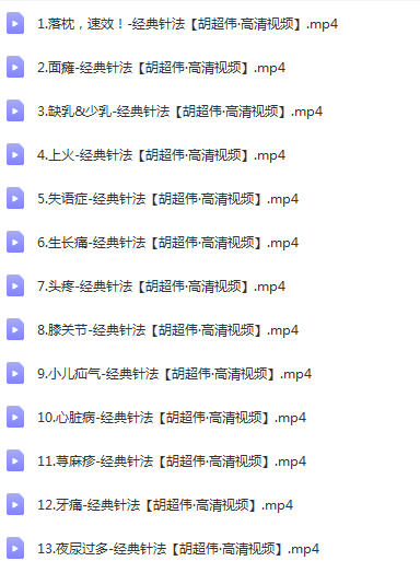 图片[4]-胡超伟经典针法三季合集各种杂病针灸临床实战视频教程【百度网盘下载】