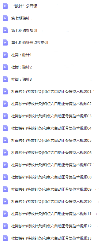 图片[2]-杜嵩独针初级高级班中医学习针灸视频教程【百度网盘下载】