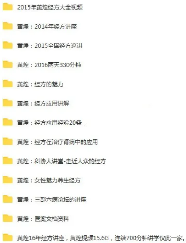 图片[2]-黄煌经方临床应用讲习班连续1千多分钟自学中医视频教程【百度网盘下载】