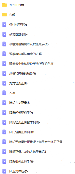 图片[2]-陆玉贵九龙正骨术中医柔性正骨手法视频教程【百度网盘下载】