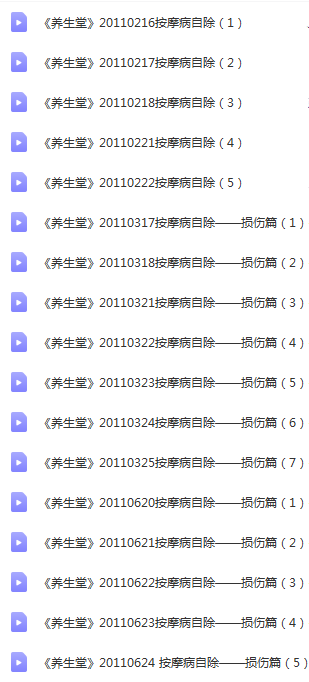 图片[2]-藏福科按摩病自除学习视频大成推拿术视频教程【百度网盘下载】