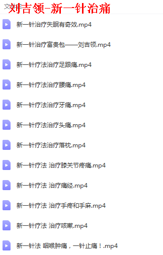 图片[2]-刘吉领新一针疗法视频教程一针治疗各种疼痛美容针法减肥丰胸全集【百度网盘下载】