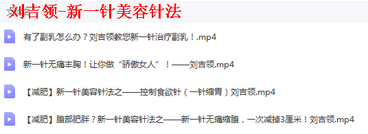 图片[4]-刘吉领新一针疗法视频教程一针治疗各种疼痛美容针法减肥丰胸全集【百度网盘下载】