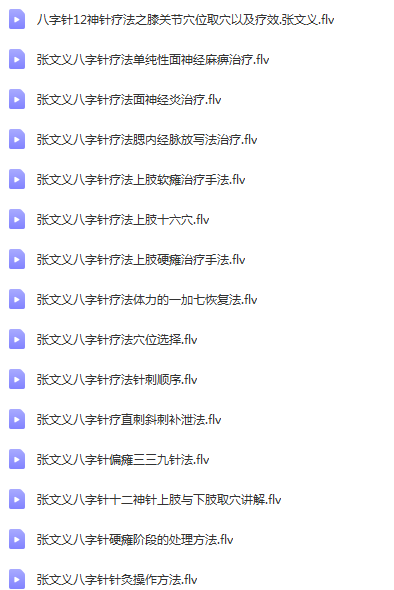 图片[2]-张文义八字神针疗法中医针灸视频教程-百度网盘下载