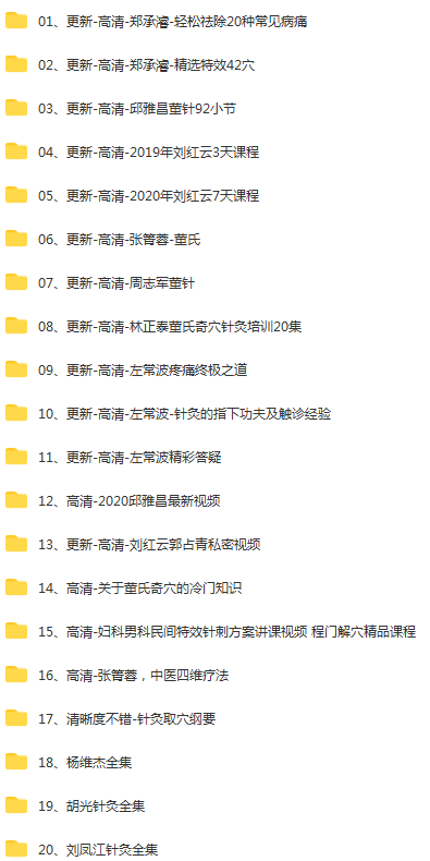 图片[3]-【董氏奇穴针灸内部资料最全高清视频教程】左常波邱雅昌杨维杰刘红云刘凤江周志军十多位老师教学资料-百度网盘下载