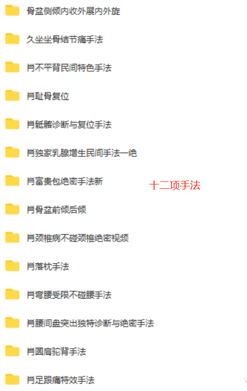图片[2]-2021肖老师松筋整骨平衡术肌肉拉伸手法中医视频教程全集【百度网盘下载】