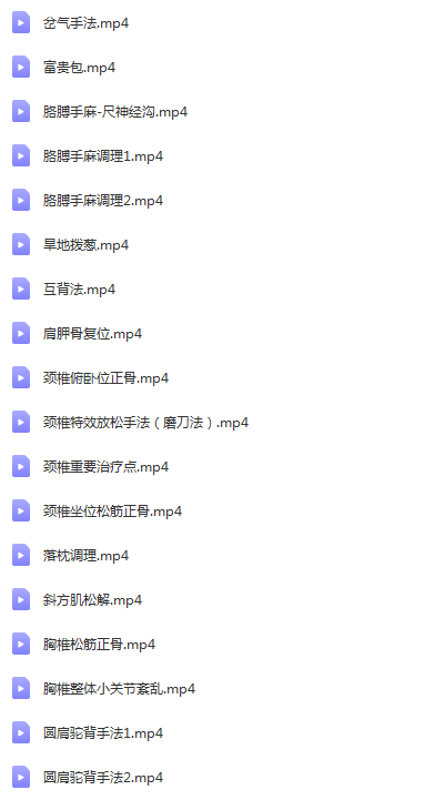 图片[4]-2021肖老师松筋整骨平衡术肌肉拉伸手法中医视频教程全集【百度网盘下载】