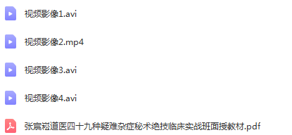 图片[2]-张宸崧道医四十九种疑难杂症秘术绝技临床实战班视频教程【百度网盘下载】