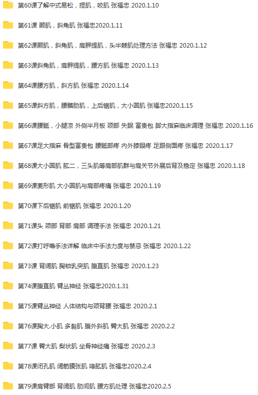 图片[6]-2020年张福忠运动正骨三个月网络课90课644集高清视频教程【百度网盘下载】