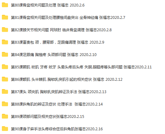图片[7]-2020年张福忠运动正骨三个月网络课90课644集高清视频教程【百度网盘下载】