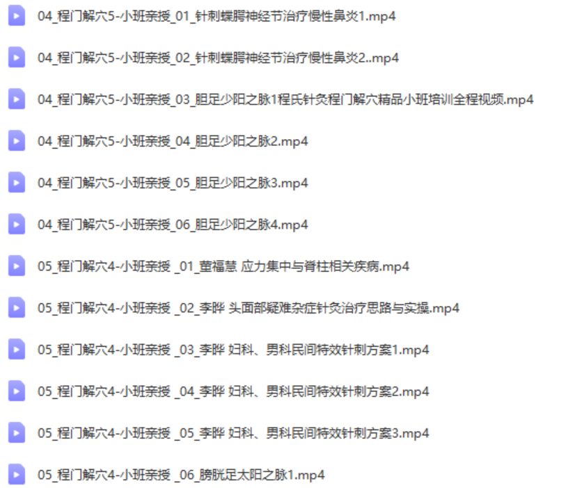 图片[3]-程氏针灸程门解穴精品小班培训全程视频教程【百度网盘下载】