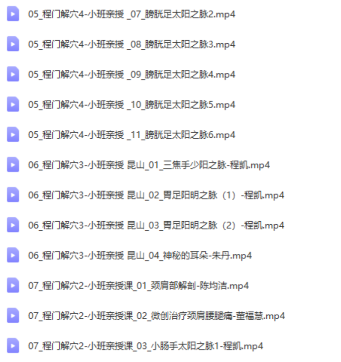 图片[4]-程氏针灸程门解穴精品小班培训全程视频教程【百度网盘下载】