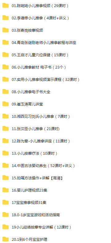 图片[4]-小儿推拿按摩中医视频教程全套资料【百度网盘下载】