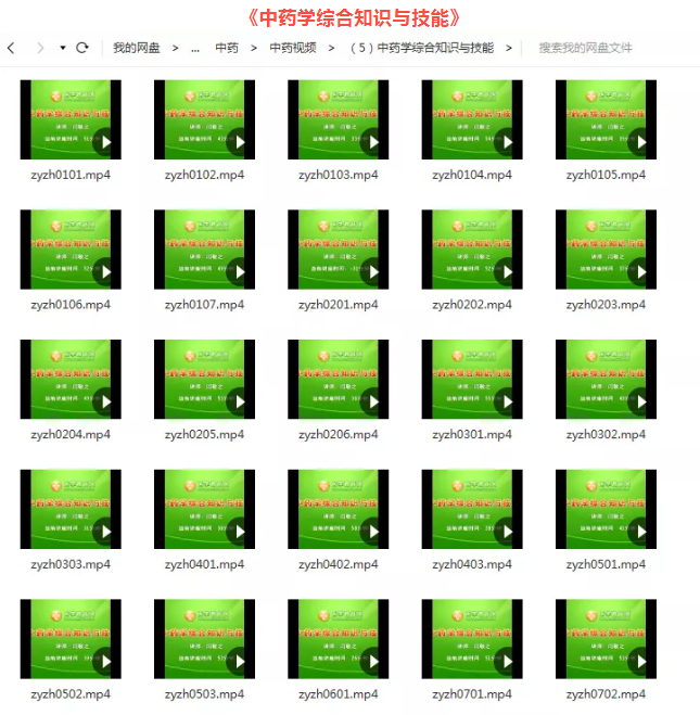 图片[7]-【中药视频教程】中药学中药剂学中药化学中药鉴定学中药学综合知识与技能【百度网盘下载】
