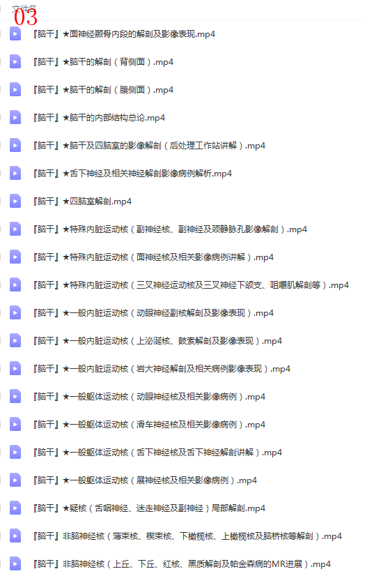 图片[5]-神经系统解剖进阶课高清视频教程血管颅脑脊髓神经解剖影像学【百度网盘下载】