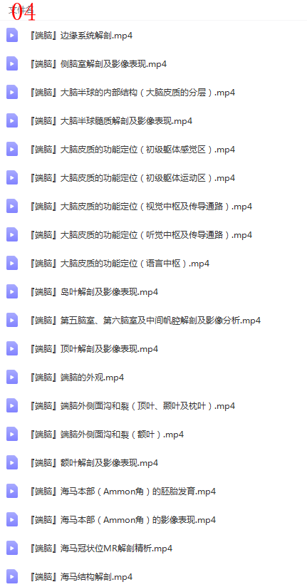 图片[7]-神经系统解剖进阶课高清视频教程血管颅脑脊髓神经解剖影像学【百度网盘下载】