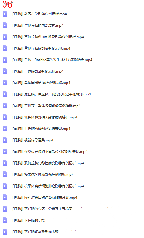 图片[10]-神经系统解剖进阶课高清视频教程血管颅脑脊髓神经解剖影像学【百度网盘下载】