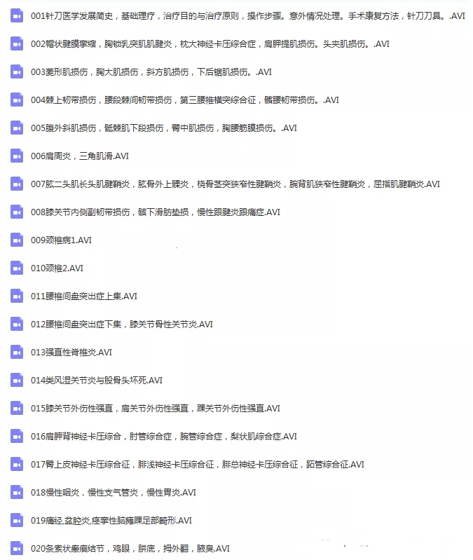 图片[2]-小针刀视频张天民吴绪平中国针刀医学大型系列视频教程20集【百度网盘下载】