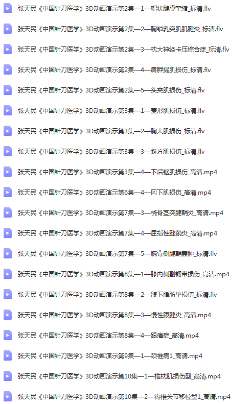 图片[2]-小针刀视频教程张天民中国针刀医学3D动画演示50集完整版【百度网盘下载】