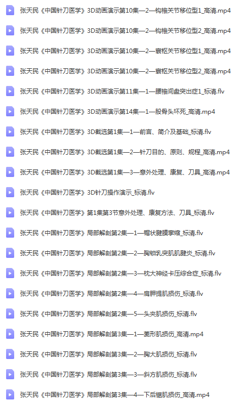 图片[3]-小针刀视频教程张天民中国针刀医学3D动画演示50集完整版【百度网盘下载】