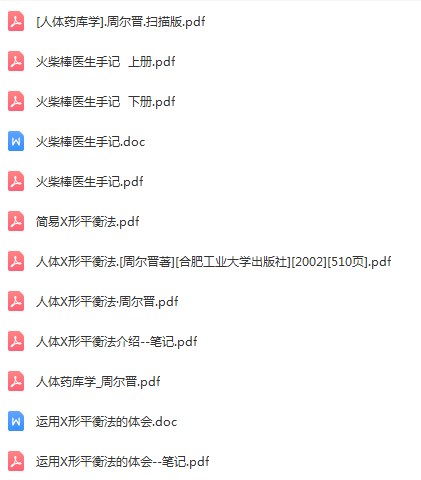 图片[3]-【周尔晋人体X形平衡法视频教程】火柴棒医生人体药库学三部曲电子教材【百度网盘下载】