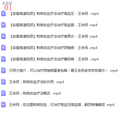 图片[3]-王合民刺络放血挑羊毛疔中风偏瘫膏药中医视频教程合集【百度网盘下载】
