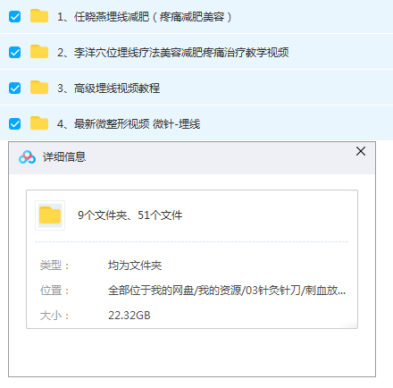 图片[2]-穴位埋线微针埋线高级埋线减肥美容及疼痛埋线视频教程【百度网盘下载】