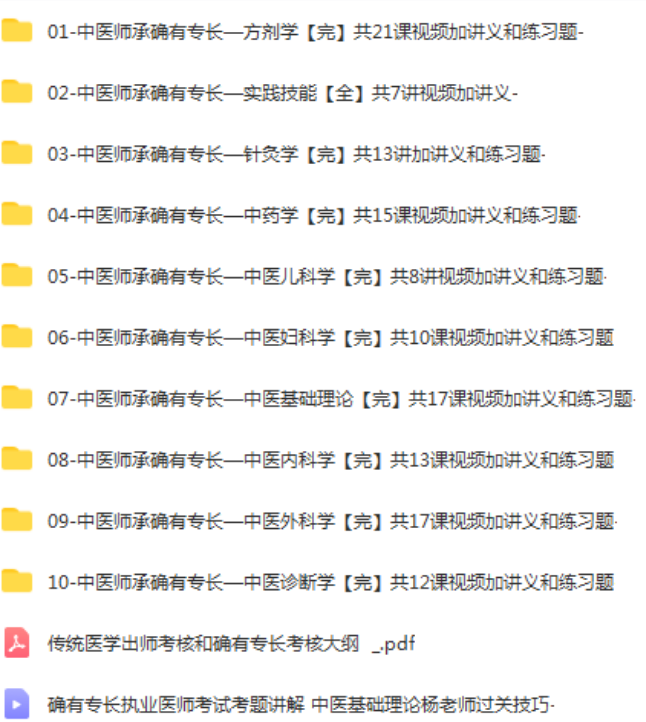 图片[2]-中医确有专长考试学习资料高清视频网课教程讲义练习题【百度网盘下载】