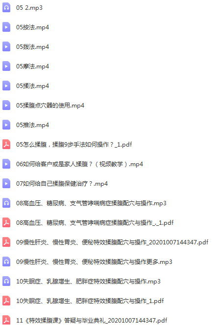 图片[3]-【中医精品课程】陈红医生中医特效揉腹课件音频视频教程【百度网盘下载】