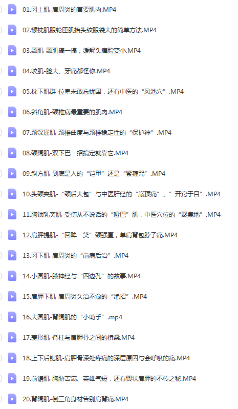 图片[2]-断层说中医康复-段佳强《每日一肌》54讲肌肉解剖与功能视高清频教程【百度网盘下载】