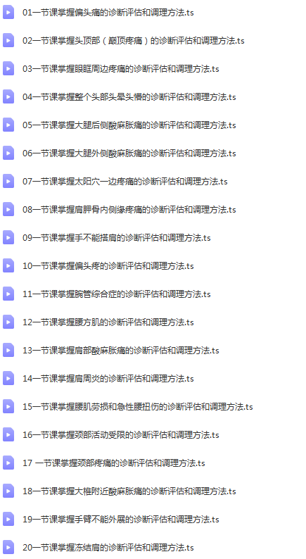 图片[2]-2020年付氏正骨通筋疗法诊断调理柔性手法中医高清视频教程【百度网盘下载】