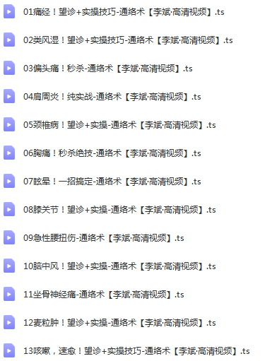 图片[2]-李斌点刺通络术第1期13节全程视频教程【百度网盘下载】