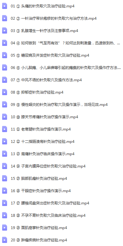 图片[2]-郭廷英郭氏针灸中医视频教程六十年中风咽炎膝关节老寒腿【百度网盘下载】