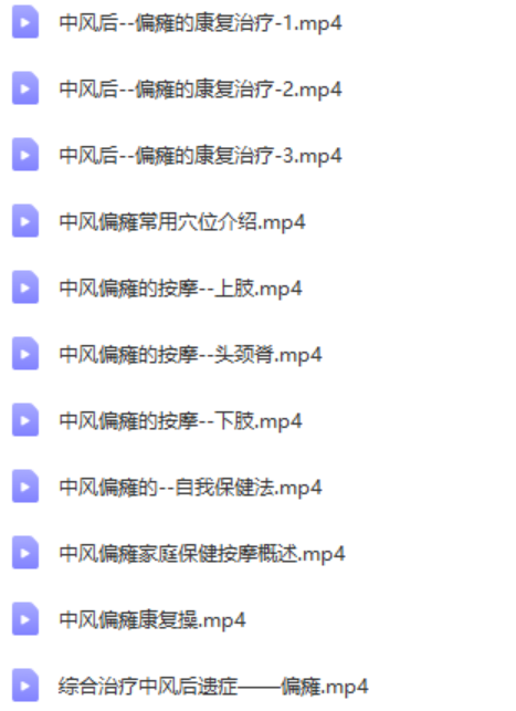 图片[4]-中风偏瘫脑瘫康复教学视频教程按摩保健康复操技术训练合集大全【百度网盘下载】