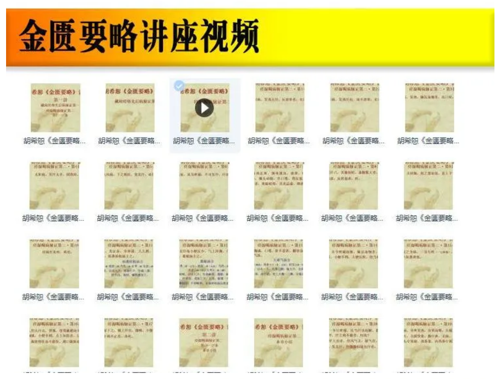图片[4]-【胡希恕讲座全集】伤寒论金匮要略视频音频中医入门经典视频教程-百度网盘下载