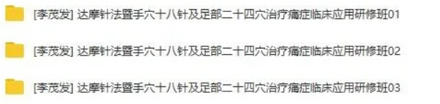 图片[9]-李茂发达摩治病一病一方达摩通脉正骨108手全集中医正骨视频教程【百度网盘下载】