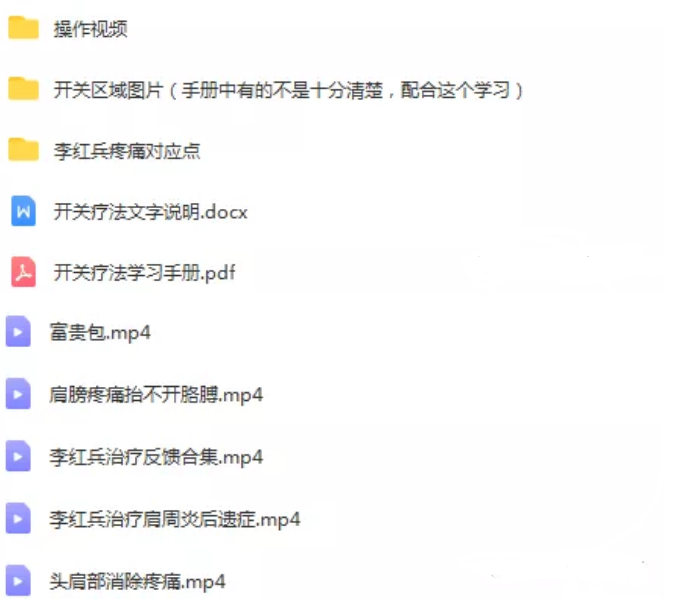 图片[2]-2020年李红兵疼痛对应点疼痛开关中医视频教程【百度网盘下载】