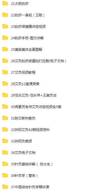 图片[3]-【中医自学视频教程大全】拔罐刮痧推拿按摩针灸学习中医基础教学课程-百度网盘下载