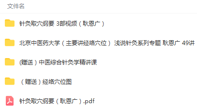 图片[2]-针灸学入门耿恩广针灸取穴纲要3集+浅说针灸49讲视频教程合集【百度网盘下载】