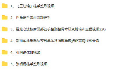 图片[2]-【面部整形视频教程合集】王红锦巴氏曹龙彭丽华张明锡徒手面部整形等多位老师【百度网盘下载】