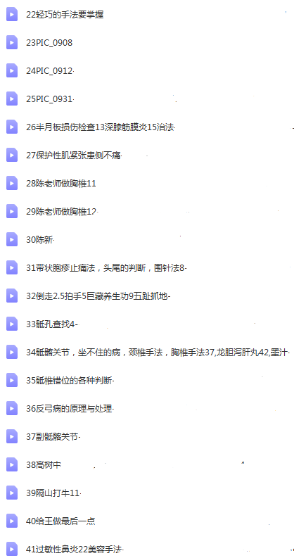 图片[3]-陈华老师公开按摩矫正手法经验教学正骨视频教程合集【百度网盘下载】