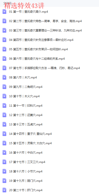 图片[3]-董氏奇穴针灸视频教程:郑承濬精选特效43讲20种常见病针刺配穴精讲课-百度网盘下载
