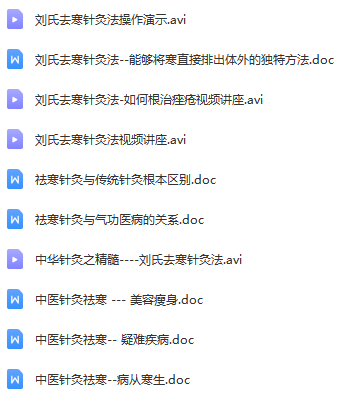图片[2]-刘宗保刘氏去寒针灸疗法视频教程唯一能把寒气排除针灸法-百度网盘下载