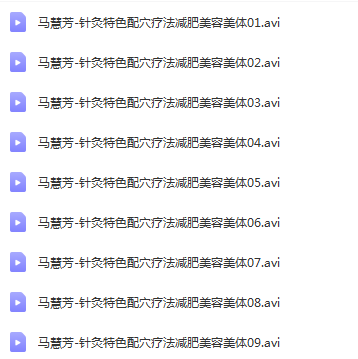 图片[2]-马慧芳特色针灸经络美容养颜减肥塑形培训视频教程400分钟-百度网盘下载