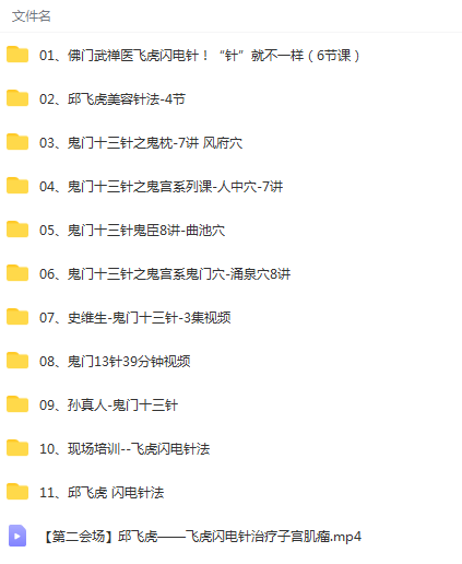 图片[2]-邱飞虎针灸教学视频教程飞虎闪电针法+鬼门十三针杨继洲全集-百度网盘下载