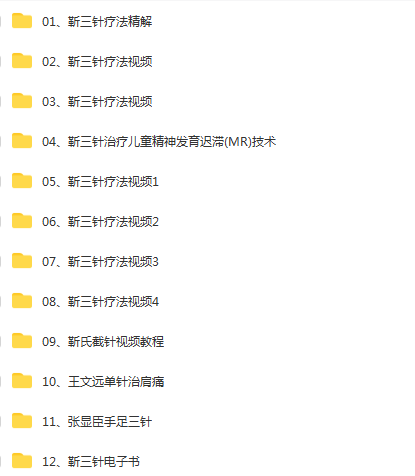 图片[2]-靳瑞靳三针中医针灸视频教程全集-百度网盘下载