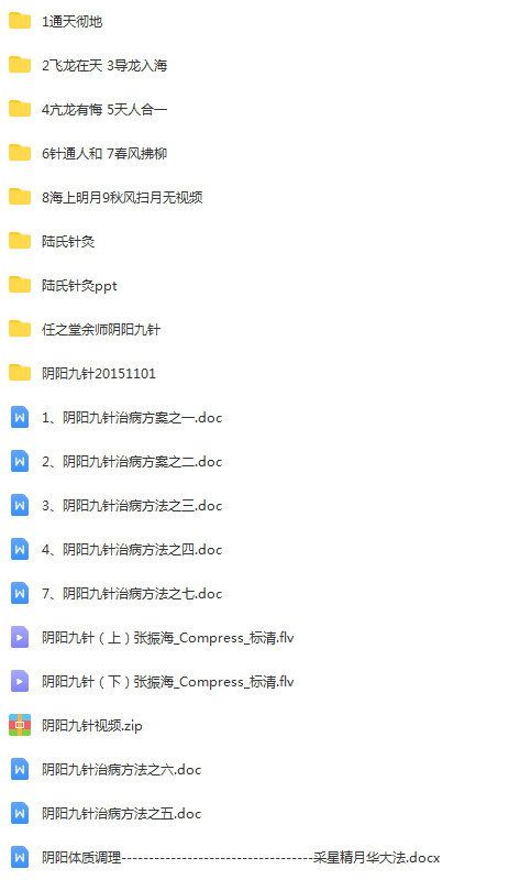 图片[2]-阴阳九针临床视频课程全套-百度网盘下载