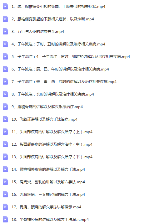 图片[2]-胡海银解穴绝活十二脏腑经络解穴颈肩腰腿痛点穴实操内训视频教程-百度网盘下载