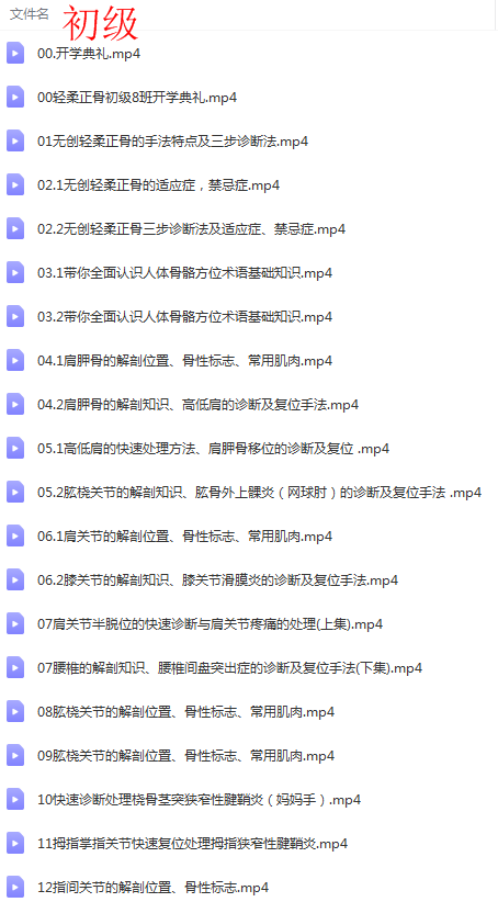 图片[3]-张月林轻柔正骨初中高级面授班正骨培训视频教程-百度网盘下载